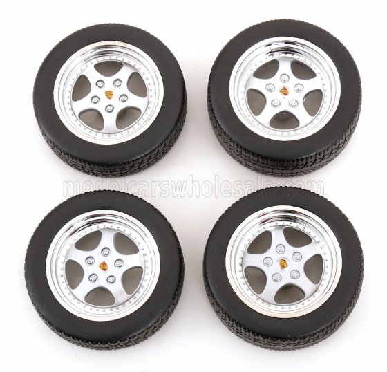 SET 4X WHEELS AND SPEEDLINE RIMS FOR PORSCHE 911 964 RS COUPE 1992 - BLACK CHROME