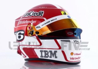 Charles Leclerc Ferrari 2025 helm schaal 1/2 door MINI HELMET