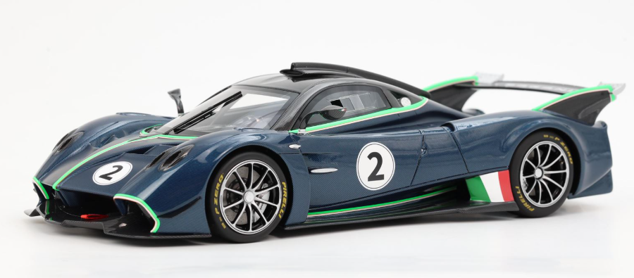 Pagani Huayra R Blu Danubio fibra di carbonio opac