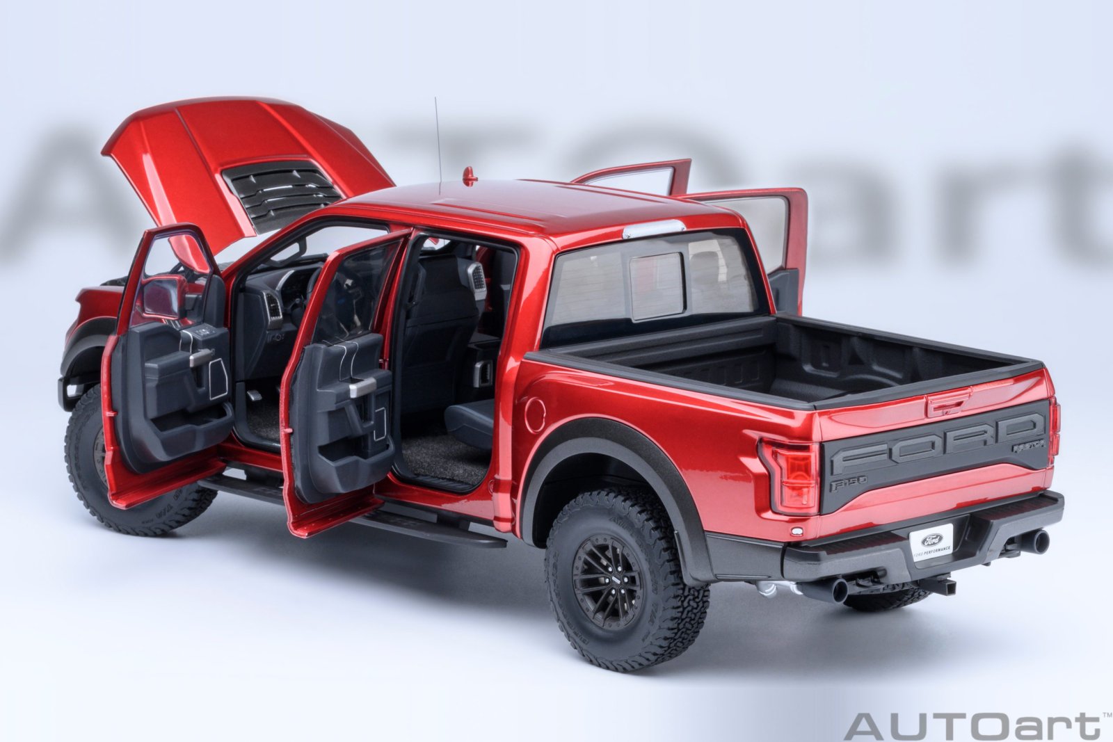 Schaalmodel Ford F-150 Raptor Supercrew 2019 (ruby Red) (composite...