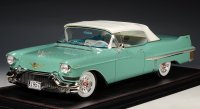 CADILLAC - SERIES 62 CABRIOLET CLOSED 1957 - LIGHT GREEN WHITE