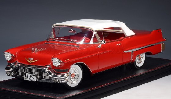 CADILLAC - SERIES 62 CABRIOLET CLOSED 1957 - RED WHITE