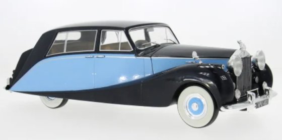 Rolls Royce Silver Wraith Empress by Hooper, schwarz/hellblau, 1956
