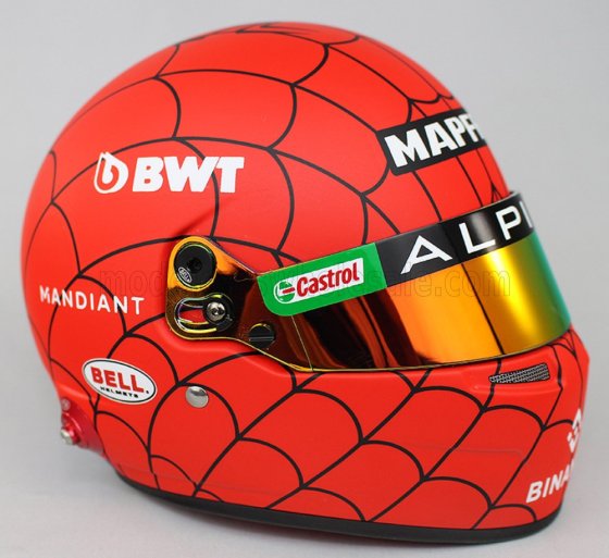 Modèle réduit du casque Alpine USA GP 2022 d’Esteban Ocon 1/2 MINI HELMET