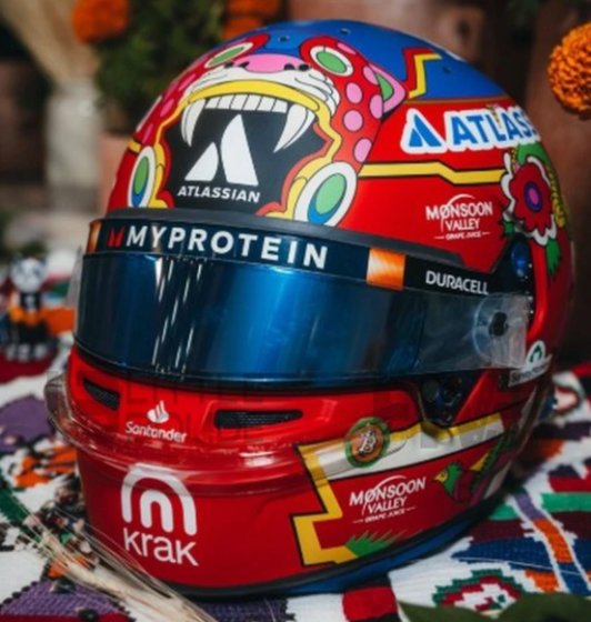 Modèle réduit du casque d'Alexander Albon GP Mexique 2025 1/5 Spark