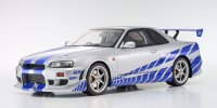 NISSAN - BRIAN'S SKYLINE GT-R (R34) RHD 2001 - BRIAN O'CONNER - FAST & FURIOUS - SILVER BLUE