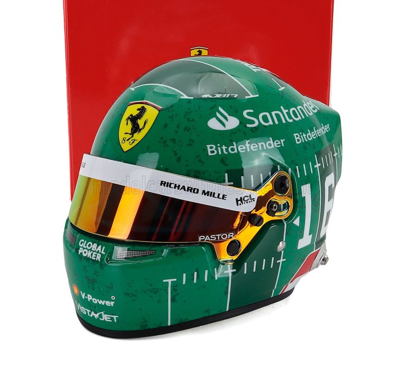 Charles Leclerc Ferrari Austin GP 2023 1/2 schaal miniatuurhelm