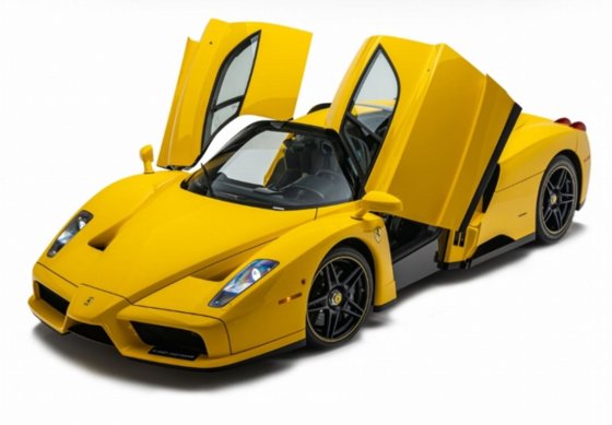 Ferrari Enzo diecast apribile Giallo Modena - cerchi giallo e nero - Luxury pack