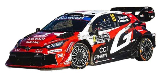 TOYOTA GR Yaris Rally1 N°18 TOYOTA GAZOO RACING WRT Rallye Monte Carlo 2026 Katsuta-Johnston