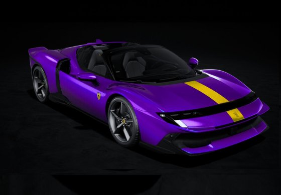 Ferrari 849 Testarossa Spider Viola Hong Kong e striscia gialla