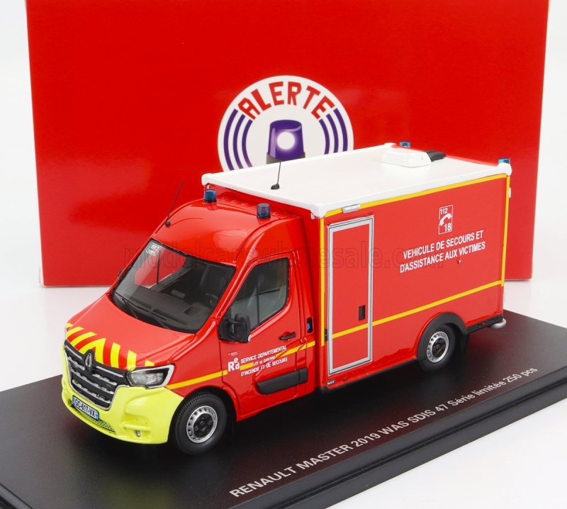 RENAULT - MASTER VAN WAS SDIS 47 REDDINGS- EN SLACHTOFFERHULPVOERTUIG AMBULANCE BRANDWEER 2019