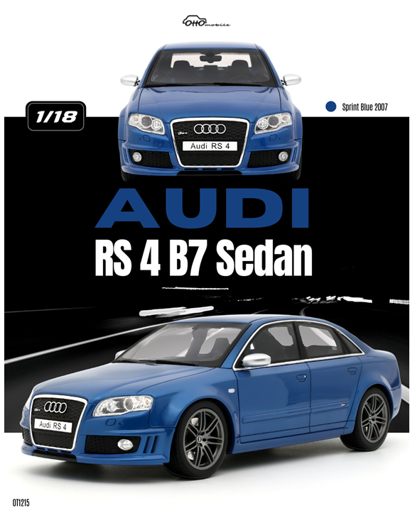 AUDI RS 4 B7 SEDAN SPRINT BLUE 2007