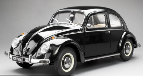 Volkswagen Beetle Saloon 1961 1:12 schaalmodel van Sun Star
