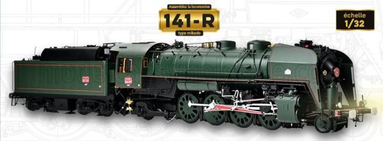 SNCF 141-R 1187 stoomlocomotief 1/32 IXO