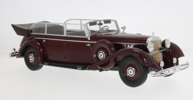 Mercedes 770 (W150) Cabriolet, dunkelrot/schwarz, 