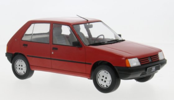 Peugeot 205 1984 rood 1/18 MCG schaalmodel