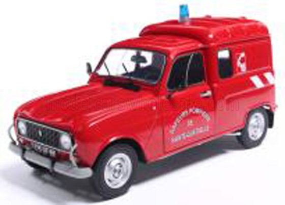 RENAULT - R4L F4 VAN SAPEURS POMPIERS 1976 - RED