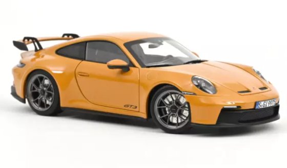 Porsche 911 GT3 2021 Bahama Yellow 1:18 schaalmodel door Norev