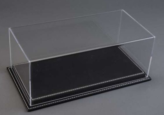 Atlantic Case Mulhouse 1/18 display case met zwarte lederen basis