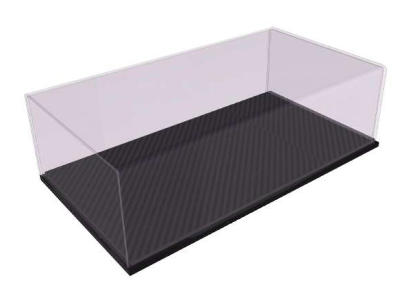 Atlantic Case 1/18 Stuttgart Premium Deluxe Acryl Vitrine met Carbon Fiber Effect Basis