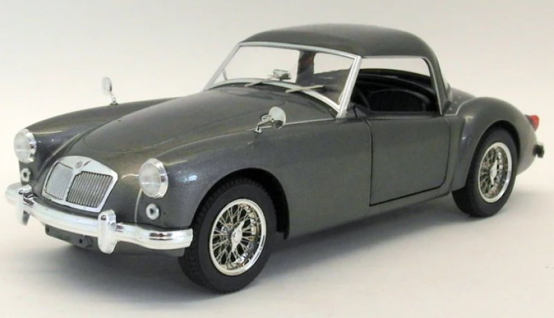 MGA MKI A1500 closed hard top. Diecast model with opening front doors, steel grey (motip 51073)