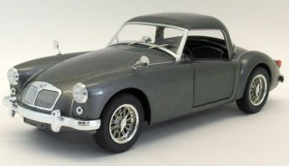 MGA MKI A1500 closed hard top. Diecast model with opening front doors, steel grey (motip 51073)