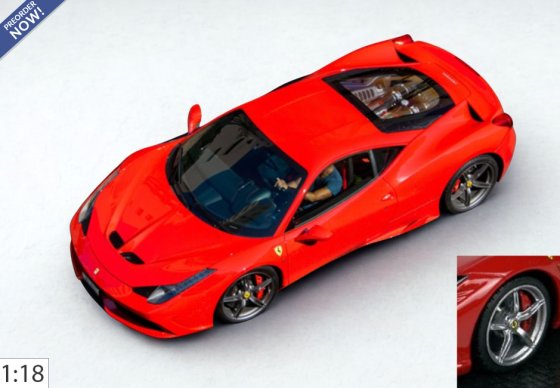 Ferrari 458 Speciale 1/18 schaalmodel door BBR