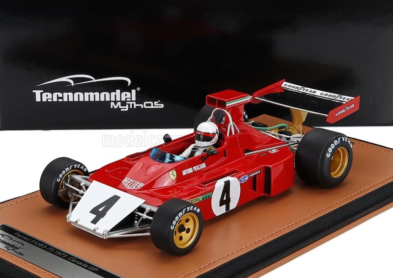Ferrari 312 B3 'Broke Nose' #4 Canada GP 1973 met coureurfiguur 1/18 Tecnomodel