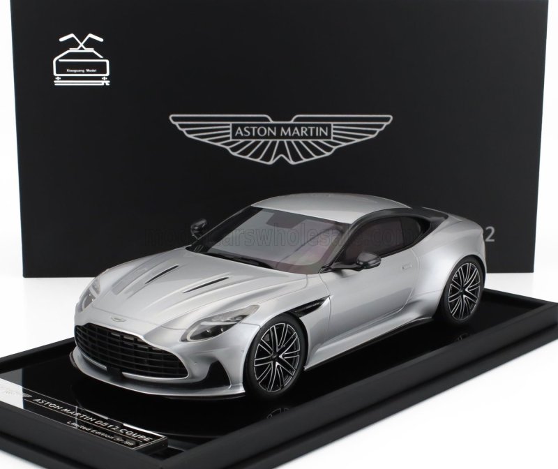 Aston Martin DB12 2023 Lightning Silver 1:18 MotorHelix