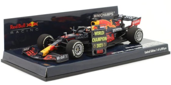 RED BULL RACING HONDA  RB16B - MAX VERSTAPPEN - WINNER ABU DHABI GP 2021 W/PITBOARD - WC 2021