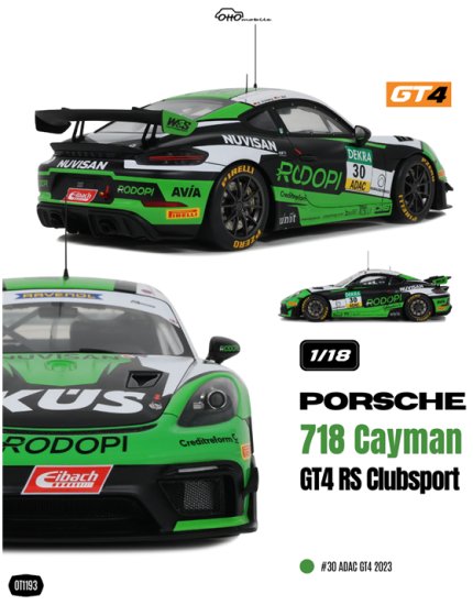 PORSCHE CAYMAN 718 GT4 RS CLUBSPORT BLACK #30 ADAC GT4 2023