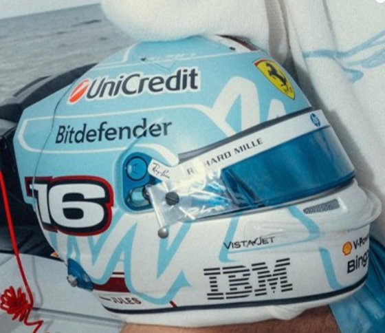 Modèle réduit du casque Scuderia Ferrari HP 2026 de Charles Leclerc par Looksmart