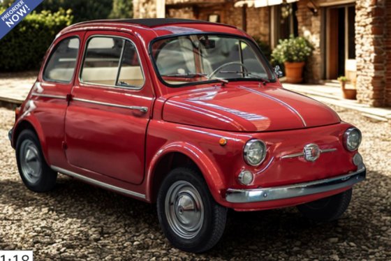 FIAT 500 D Rosso 1/18 BBR