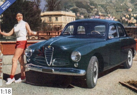 Alfa Romeo 1900 modèle réduit 1/18 par BBR en Blu Marina