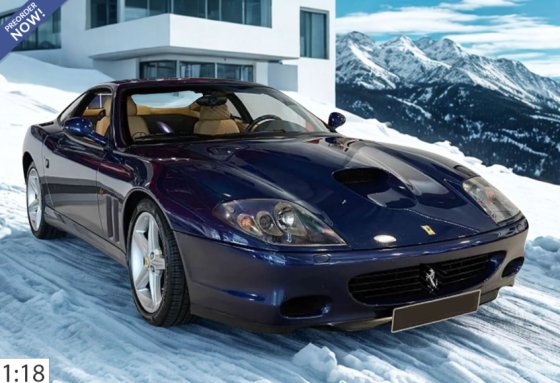 Ferrari 575M Maranello 2002 - made in italy Blu Pozzi - beige cuoio