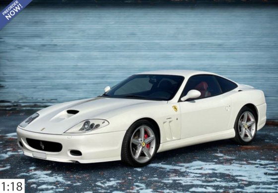 Ferrari 575M Maranello 2002 - made in italy Bianco Avus - interni rossi