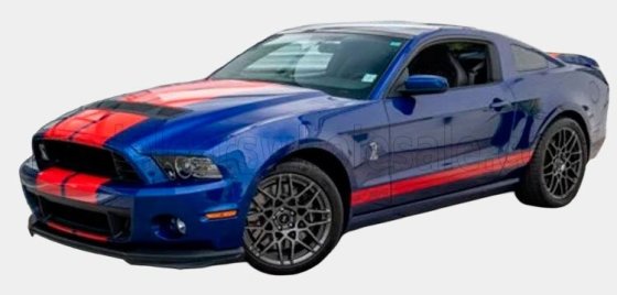 FORD - MUSTANG 5.8L V8 SHELBY GT500 COUPE 2013 - BLUE RED