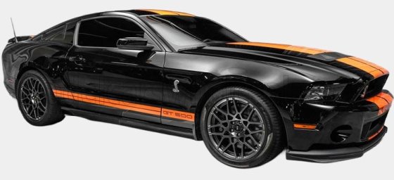 FORD - MUSTANG 5.8L V8 SHELBY GT500 COUPE 2013 - BLACK ORANGE