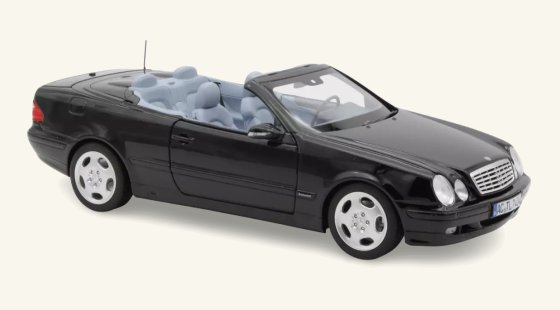 Mercedes-Benz CLK-Klasse Cabriolet 2000 obsidiaanzwart metallic 1:18