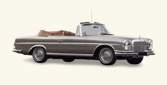 MERCEDES BENZ - S-CLASS 280SE CABRIOLET 1969 - GREY MET