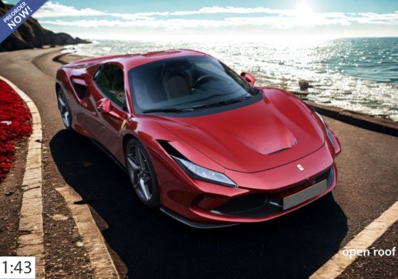 Ferrari F8 Tributo spider rosso fuoco