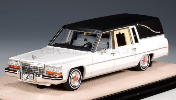 CADILLAC - SUPERIOR 1980 - HEARSE - FUNERAL CAR - WHITE BLACK