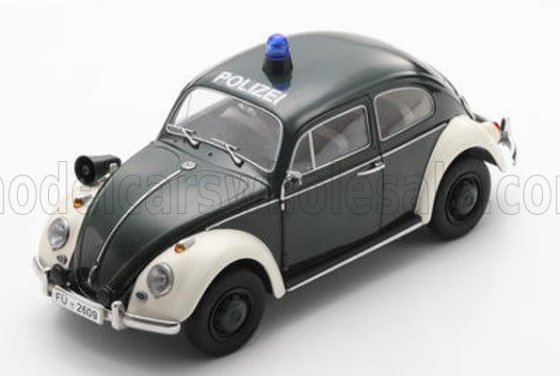 VOLKSWAGEN - KAFER BEETLE MAGGIOLINO POLIZEI 1960 - GREEN WHITE