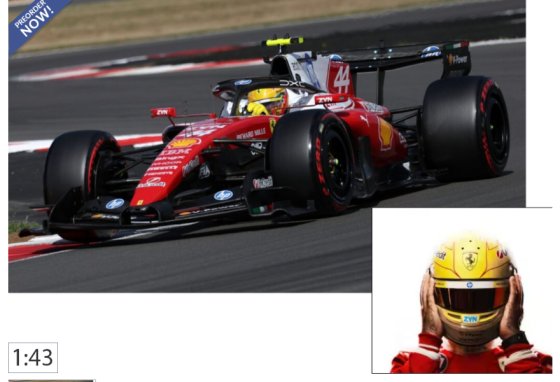 Ferrari SF26 F1 British Grand Prix - PILOTA INCLUSO terzo posto Hamilton - metal diecast