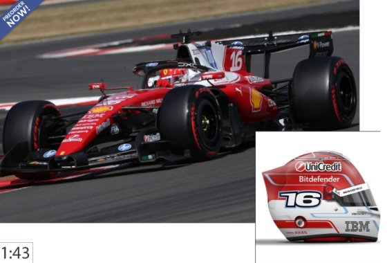 Ferrari SF26 F1 British Grand Prix - PILOTA INCLUSO Leclerc VITTORIA - metal diecast