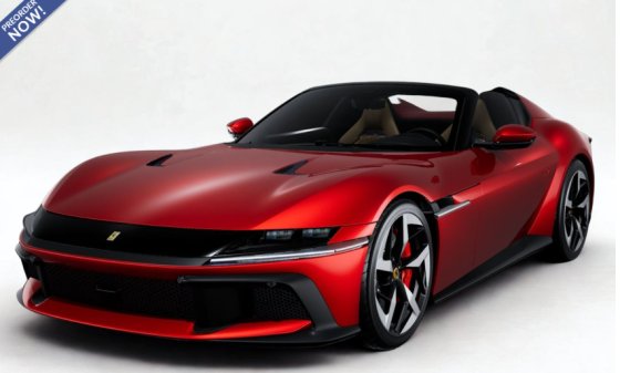 Ferrari 12Cilindri Spider Rosso Fuoco cerchi nero lucido e silver