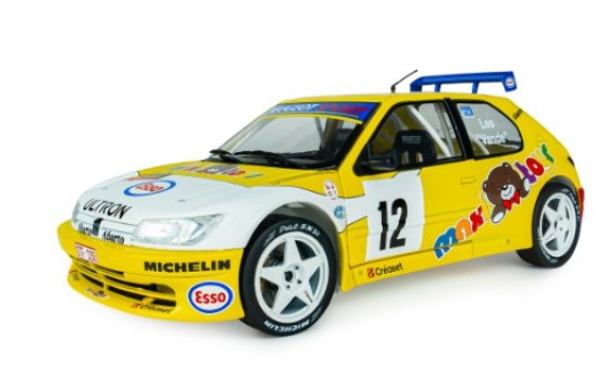 PEUGEOT 306 MAXI GEEL 12 JP VANDEWAUVER / JM VANDERSCHURE