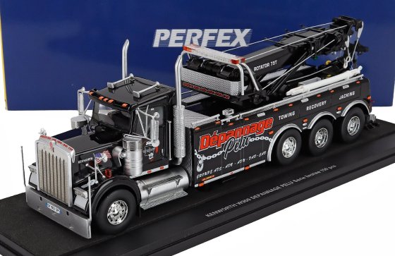 KENWORTH - W900 DEPANNAGE  TRACTOR TRUCK 1990 -  WRECKER ROAD SERVICE - BLACK