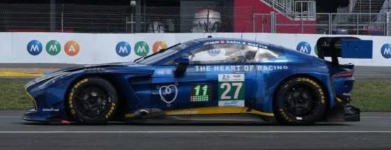 ASTON MARTIN - VANTAGE AMR GT3 EVO 4.0L TURBO V8 LMGT3 TEAM HEART OF RACING N 27 24h LE MANS 2026 IAN JAMES - ZACHARIE ROBICHON - MATTIA DRUDI