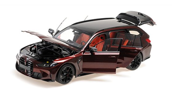  BMW M3 TOURING 2024 AVENTURINE RED W BLACK WHEELS AND TARTUFO INTERIOR